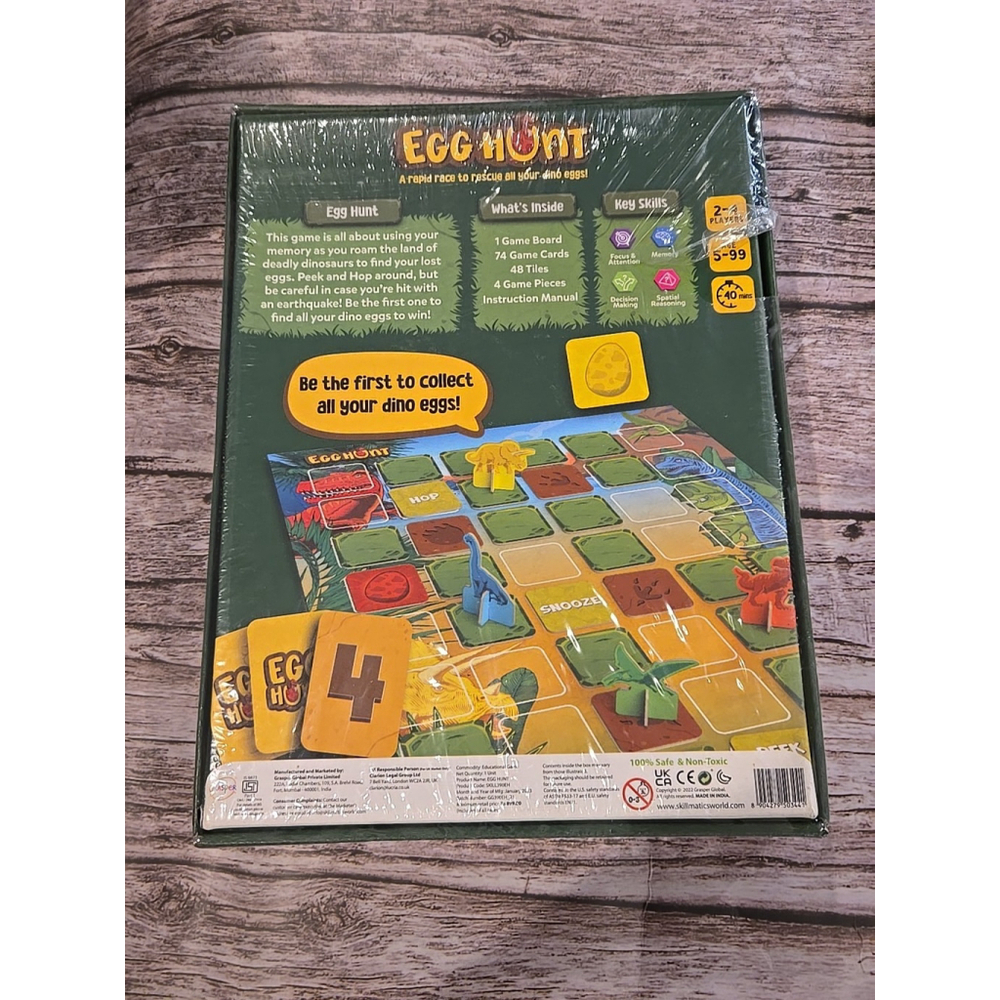 EGG HUNT Skillmatics Board Game Memory Strategy Dinosaur Dino Learning New (138) - Picture 2 of 2